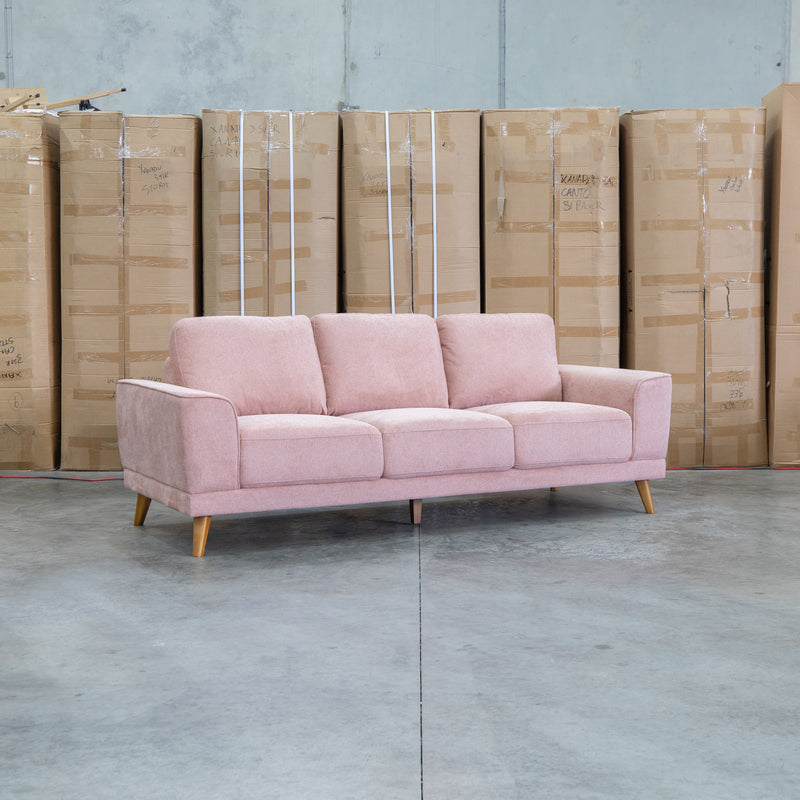 The Bristol Three Seat Fabric Sofa - Dust