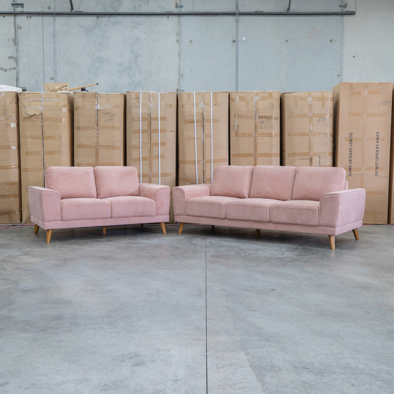 The Bristol Two Seat Fabric Sofa - Dust