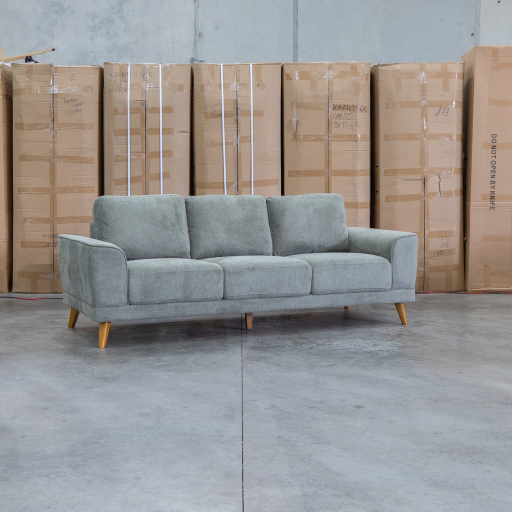 The Bristol Three Seat Fabric Sofa - Olive available to purchase from Warehouse Furniture Clearance at our next sale event.