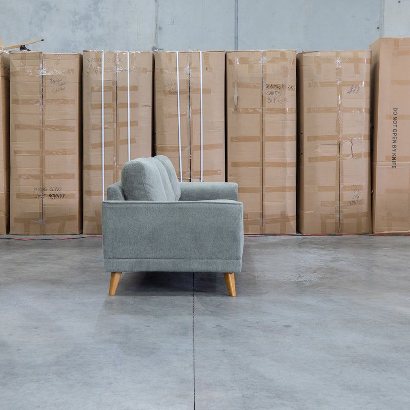 The Bristol Three Seat Fabric Sofa - Olive