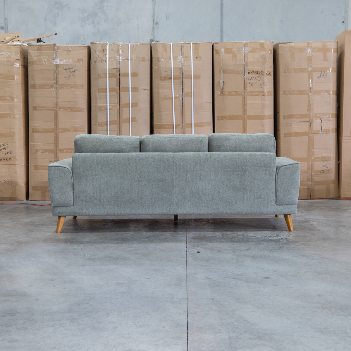 The Bristol Three Seat Fabric Sofa - Olive available to purchase from Warehouse Furniture Clearance at our next sale event.