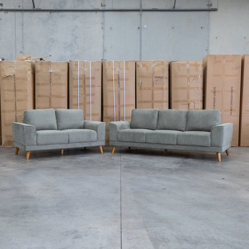 The Bristol Three Seat Fabric Sofa - Olive available to purchase from Warehouse Furniture Clearance at our next sale event.
