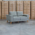 The Bristol Two Seat Fabric Sofa - Olive