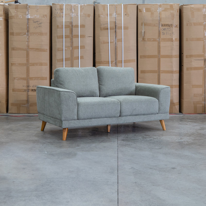 The Bristol Two Seat Fabric Sofa - Olive