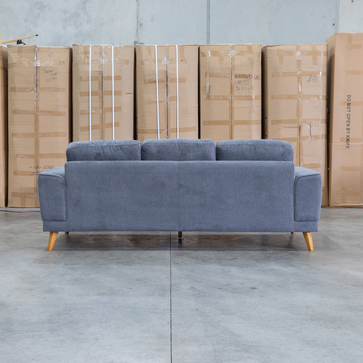 The Bristol Three Seat Fabric Sofa - Shadow available to purchase from Warehouse Furniture Clearance at our next sale event.