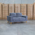 The Bristol Two Seat Fabric Sofa - Shadow