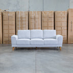 The Bristol Three Seat Fabric Sofa - Whisper available to purchase from Warehouse Furniture Clearance at our next sale event.