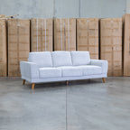 The Bristol Three Seat Fabric Sofa - Whisper available to purchase from Warehouse Furniture Clearance at our next sale event.