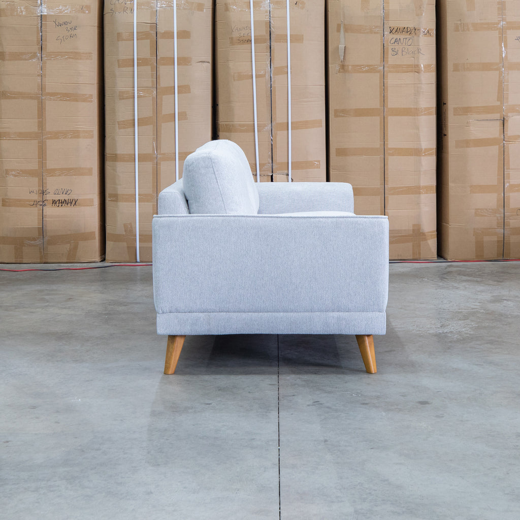 The Bristol Three Seat Fabric Sofa - Whisper available to purchase from Warehouse Furniture Clearance at our next sale event.