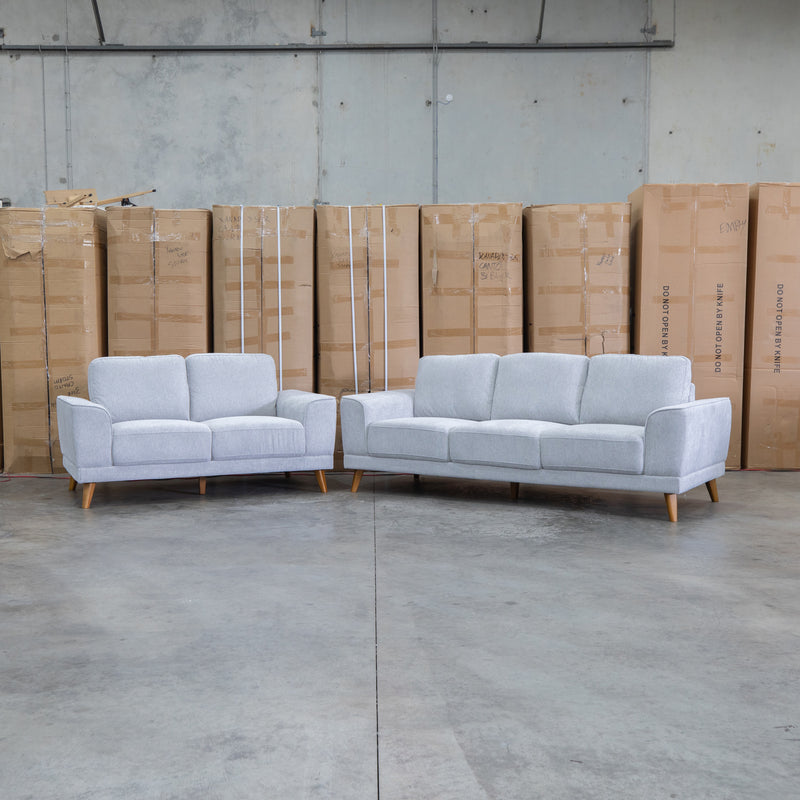 The Bristol Three Seat Fabric Sofa - Whisper