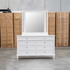 Bruges Antique White Eight Drawer Dresser and Mirror
