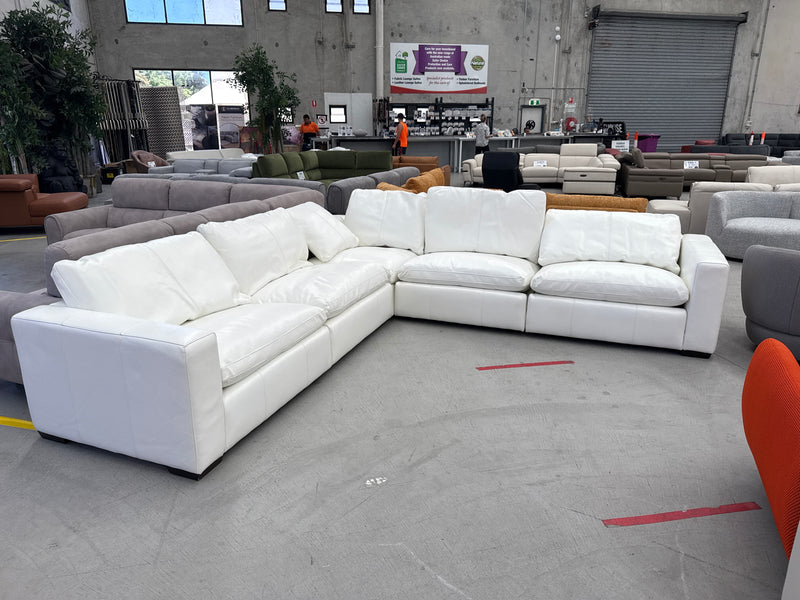 The HTL-12327-A Modular Corner Suite - Snow White - Floor Stock