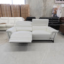 The CC-B0378 2.5 seat leather electric recliner - White - Floor Stock available to purchase from Warehouse Furniture Clearance at our next sale event.