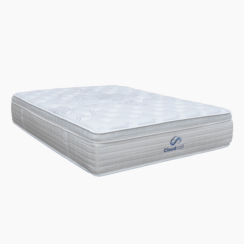 The Cloud Coil Pocket Spring King Mattress - Plush available to purchase from Warehouse Furniture Clearance at our next sale event.