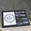 Rectangular Porcelain Cheese Board on Bamboo Base with 4 Knives  - White/Natural - CJ13 - Available In-Store Only - Warehouse Furniture Clearance