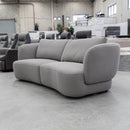 The COR-13033 2.5 seat curved sofa - Light Grey - Floor Stock available to purchase from Warehouse Furniture Clearance at our next sale event.