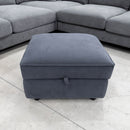 The COR-A0723 Square storage ottoman - Steel Grey - Floor Stock available to purchase from Warehouse Furniture Clearance at our next sale event.