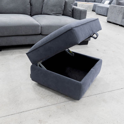 The COR-A0723 Square storage ottoman - Steel Grey - Floor Stock available to purchase from Warehouse Furniture Clearance at our next sale event.