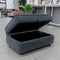 The COR-A0723 Rectangle storage ottoman - Steel Grey - Floor Stock available to purchase from Warehouse Furniture Clearance at our next sale event.