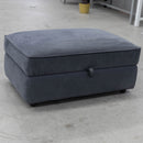 The COR-A0723 Rectangle storage ottoman - Steel Grey - Floor Stock available to purchase from Warehouse Furniture Clearance at our next sale event.