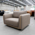 The COR-A0724 Oversized leather single chair - Pine Bark - Floor Stock