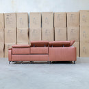 The Cali Electric Leather Corner Recliner Lounge - Cognac available to purchase from Warehouse Furniture Clearance at our next sale event.
