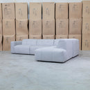 The Cannes RHF Modular Corner Chaise Lounge - Light Grey available to purchase from Warehouse Furniture Clearance at our next sale event.
