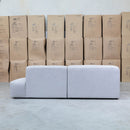 The Cannes RHF Modular Corner Chaise Lounge - Light Grey available to purchase from Warehouse Furniture Clearance at our next sale event.