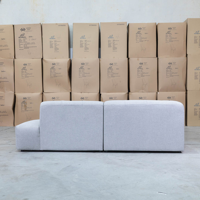 The Cannes RHF Modular Corner Chaise Lounge - Light Grey available to purchase from Warehouse Furniture Clearance at our next sale event.