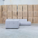 The Cannes RHF Modular Corner Chaise Lounge - Light Grey available to purchase from Warehouse Furniture Clearance at our next sale event.