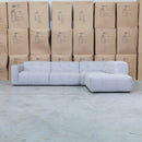 The Cannes RHF Modular Corner Chaise Lounge - Light Grey available to purchase from Warehouse Furniture Clearance at our next sale event.