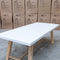The Casper 230cm White Concrete Dining Table available to purchase from Warehouse Furniture Clearance at our next sale event.