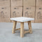 The Casper White Concrete & Acacia Timber Lamp Table available to purchase from Warehouse Furniture Clearance at our next sale event.
