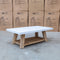 The Casper Rectangle White Concrete & Acacia Timber Coffee Table available to purchase from Warehouse Furniture Clearance at our next sale event.