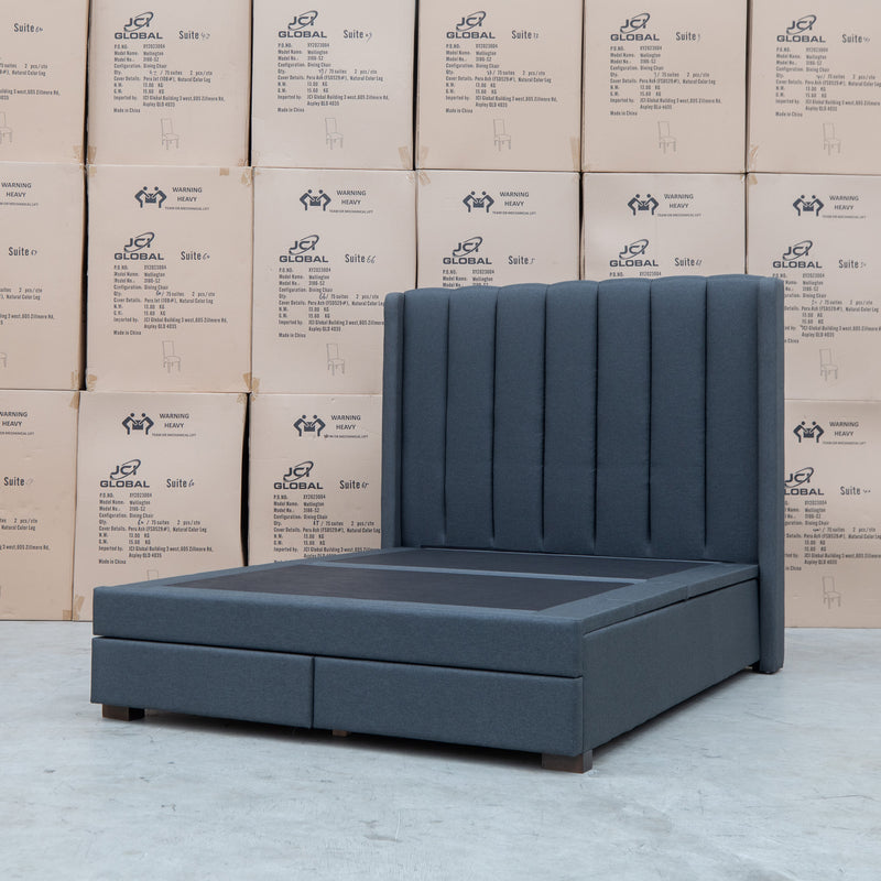The Chester King Fabric Gas Lift Storage Bed - Charcoal available to purchase from Warehouse Furniture Clearance at our next sale event.
