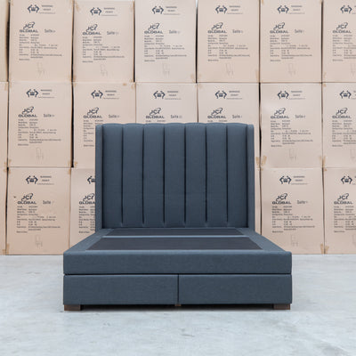 The Chester King Fabric Gas Lift Storage Bed - Charcoal available to purchase from Warehouse Furniture Clearance at our next sale event.