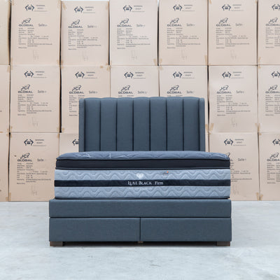 The Chester King Fabric Gas Lift Storage Bed - Charcoal available to purchase from Warehouse Furniture Clearance at our next sale event.