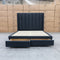 The Chester Queen Fabric Storage Bed - Charcoal available to purchase from Warehouse Furniture Clearance at our next sale event.