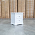 Christie 2 Drawer Bedside - White