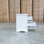 The Christie 2 Drawer Bedside - White available to purchase from Warehouse Furniture Clearance at our next sale event.