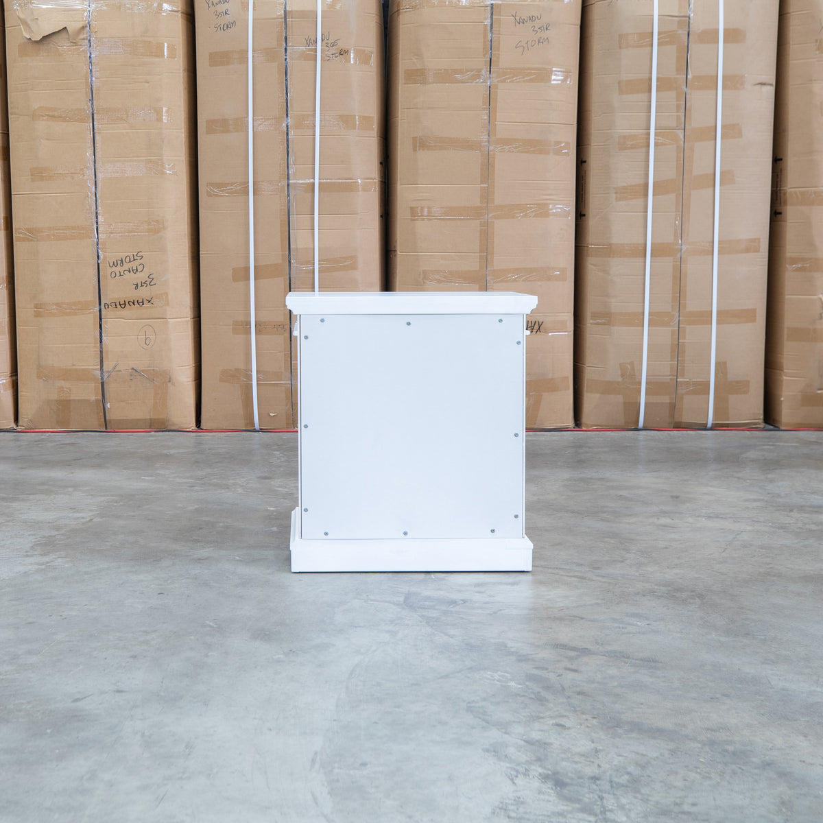 The Christie 2 Drawer Bedside - White available to purchase from Warehouse Furniture Clearance at our next sale event.