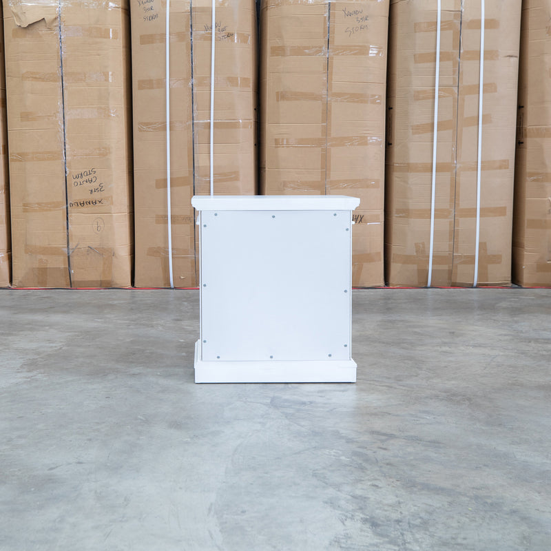 Christie 2 Drawer Bedside - White
