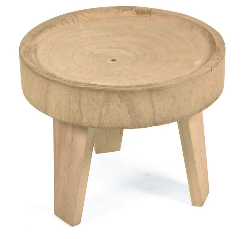 The Citra Java Round Wooden Side Table 45cm - Natural - ZW72 - Available In-Store Only available to purchase from Warehouse Furniture Clearance at our next sale event.