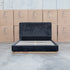 The Clara King Upholstered Bed with Solid Timber Plinth - Black