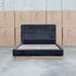 The Clara King Upholstered Bed with Solid Timber Plinth - Black