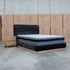 The Clara King Upholstered Bed with Solid Timber Plinth - Black