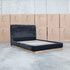 The Clara King Upholstered Bed with Solid Timber Plinth - Black