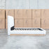 The Clara Queen Upholstered Bed with Solid Timber Plinth - Cream