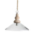 The Clear Glass Pendant Antique Light with Wood Finial - Natural/Clear - VE25 - Available In-Store Only