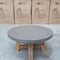 The Cleo Round Dark Concrete & Acacia Timber Coffee Table available to purchase from Warehouse Furniture Clearance at our next sale event.